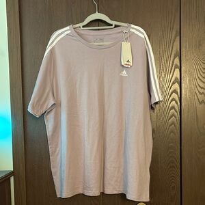 Adidas Purple Short Sleeve Tee for Effortless Style